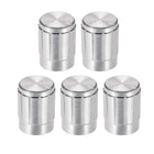 5pcs Potentiometer Knob Cover Cap Silver Tone Aluminum 6mm Shaft Dia. Rotary Knob 13mm Dia. X 17mm Height Volume Control Knob