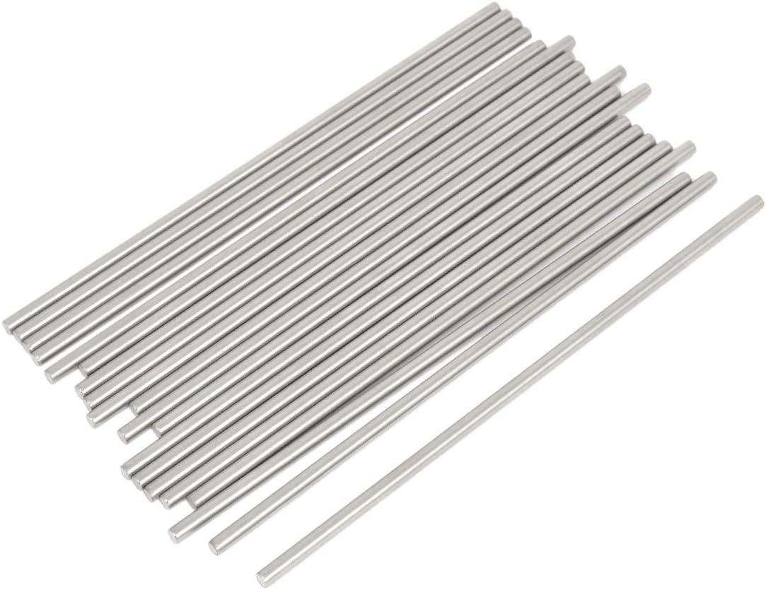 20 Pcs RC Airplane Stainless Steel Round Rods Axles Bars 3mm x 110mm