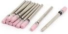 3mm Dia Shank 4mm Cylinder Head Ceramic Mounted Point Grinding Bit 10pcs