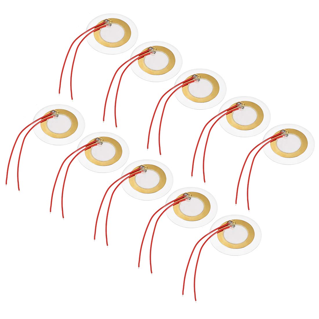 10 Pcs Disc Piezo 35mm Transduser Pick Up Akustik Microphone Element Trigger Drum Gitar