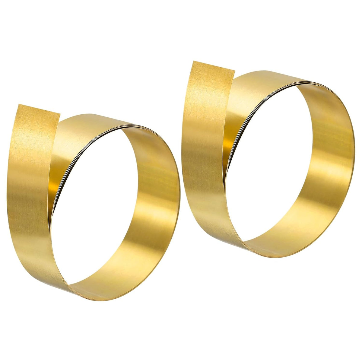 Brass Sheet Roll, 2Pcs 40" x 0.8" x 0.002" H62 Metal Foil Plate for Crafts, Electrical Repairs, Industry