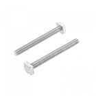Square Head Bolt, 2pcs M6x55mm Fully Thread 304 Stainless Steel Grade C Square Machine Screws