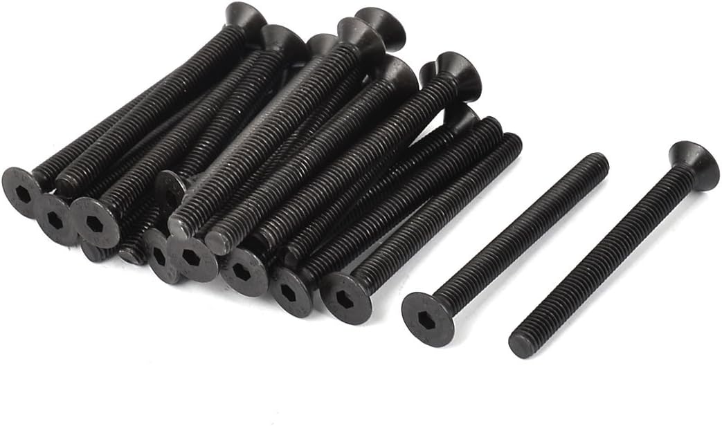M5x50mm 10.9 Carbon Steel Countersunk Head Hex Socket Screw 25pcs