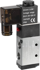 DC 24V 5 Way 2 Position 1/4" PT,Pneumatic Air Control Solenoid Valve,Internally Single Piloted Acting Type,4V210-08