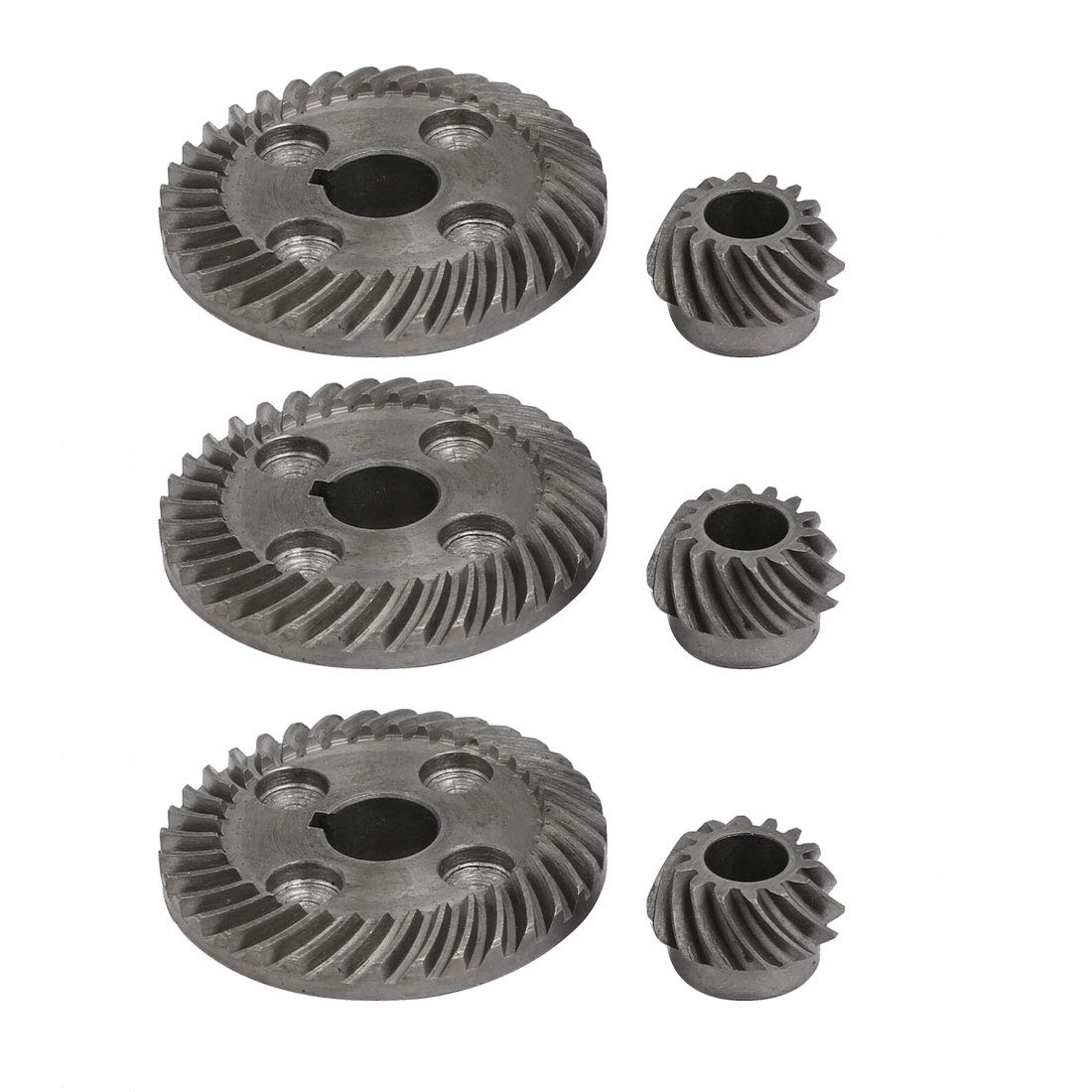 90 Degree Shaft Angle Replacement Part Spiral Bevel Helical Gear Set 3pcs