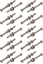 20pcs M2.5x30mm 304 Stainless Steel Knurled Hex Socket Head Bolts w Nut Washer