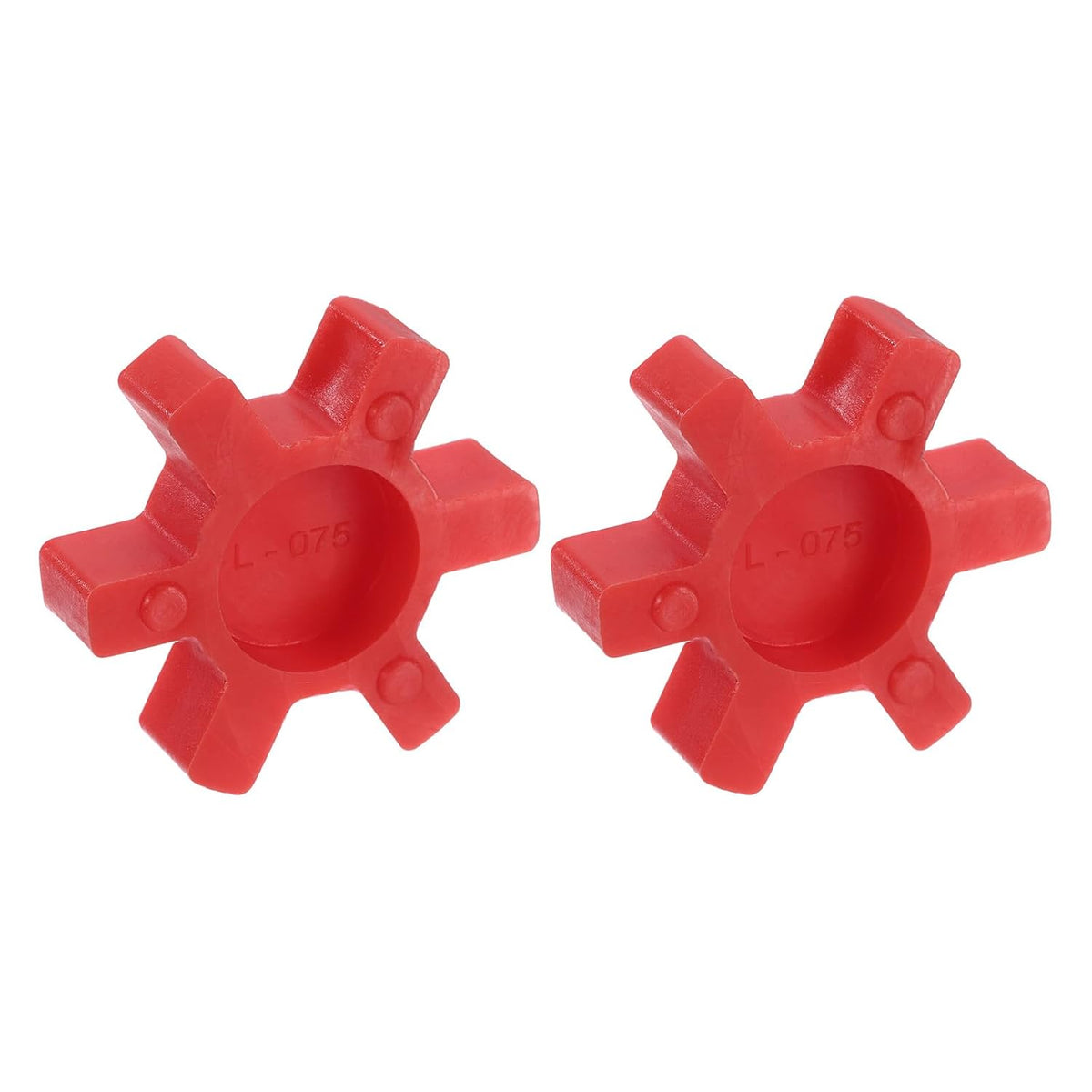 2pcs L075 Jaw Coupling Insert, Urethane Flexible Solid Type Center Insert for L-Jaw Couplings, Red