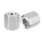 M8 x 1.25-Pitch 15mm Length Coupling Nuts, 6pcs 304 Stainless Steel Metric Hex Rod Coupling Nuts