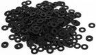 M3 x 7mm x 0.5mm Black Zinc Plated Flat Washers Spacers Gaskets Fastener 400PCS