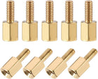 M2.5x6mm+6mm Male-Female Brass Hex PCB Motherboard Spacer Standoff for FPV Drone Quadcopter, Computer & Circuit Board 50pcs