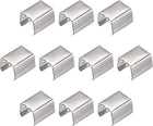 Fold Over Crimp Caps, 100Pcs 12 x 9mm Ribbon End Clasp Tips Clamp Cord Ends for Jewelry DIY Craft Making, White Nickel