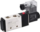 DC 12V 5 Way 2 Position 1/4" PT,Pneumatic Air Control Solenoid Valve,Internally Single Piloted Acting Type 4V210-08