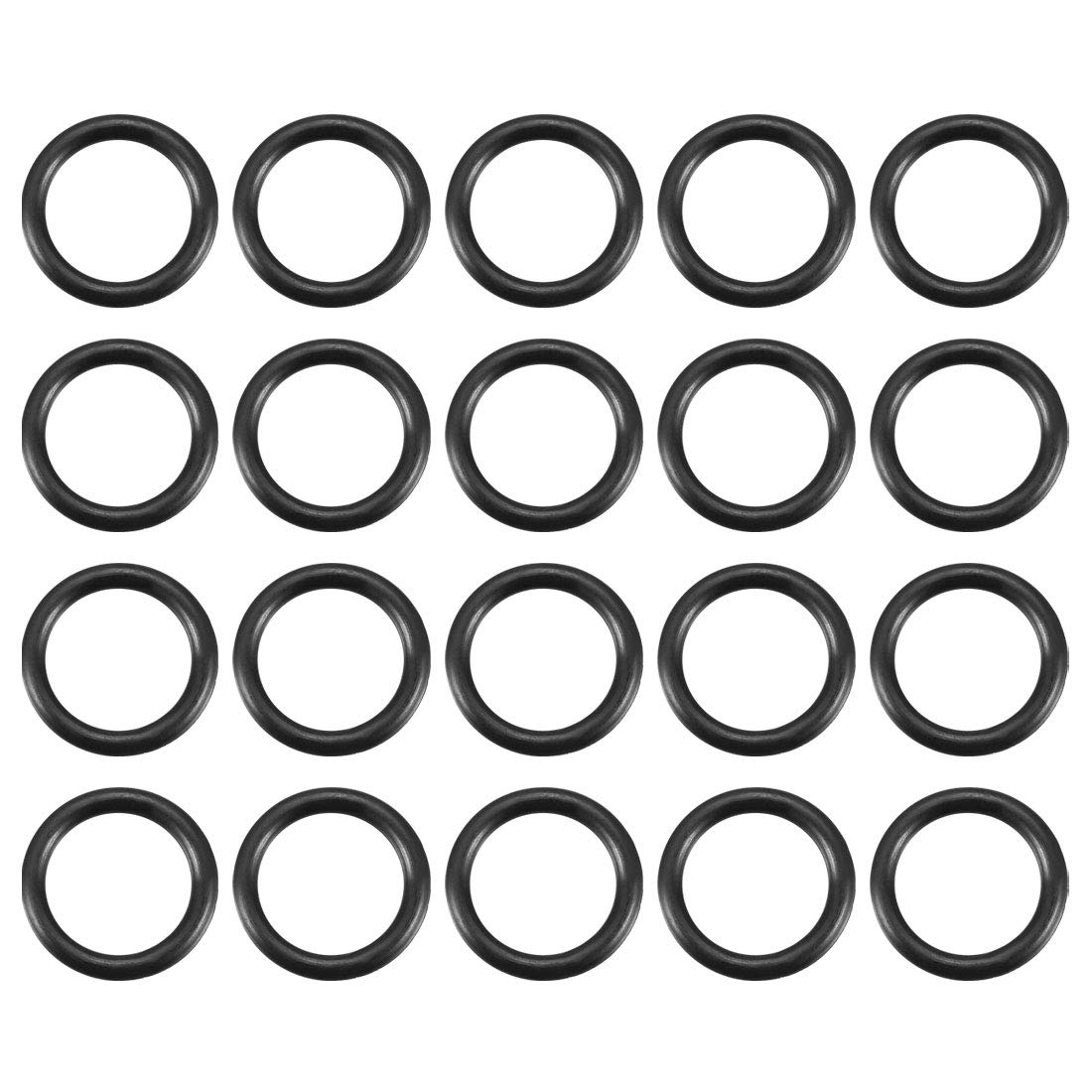 Nitrile Rubber O-Rings 12.81mm OD 9.25mm ID 1.78mm Width, Metric Sealing Gasket, Pack of 20