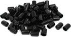 12mm Inner Dia Rubber Hose End Cap Screw Thread Protector Cover Black 100pcs