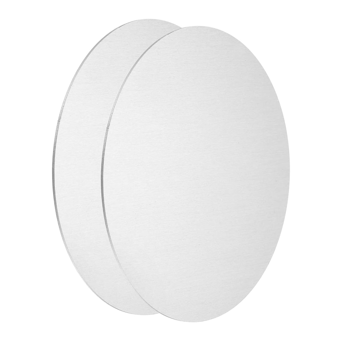 2Pcs Aluminum Disc, 4"(100mm) Diameter 0.02"(0.5mm) Thickness 1060 Aluminum Circle Plate Round Sheets for Metal Stamping