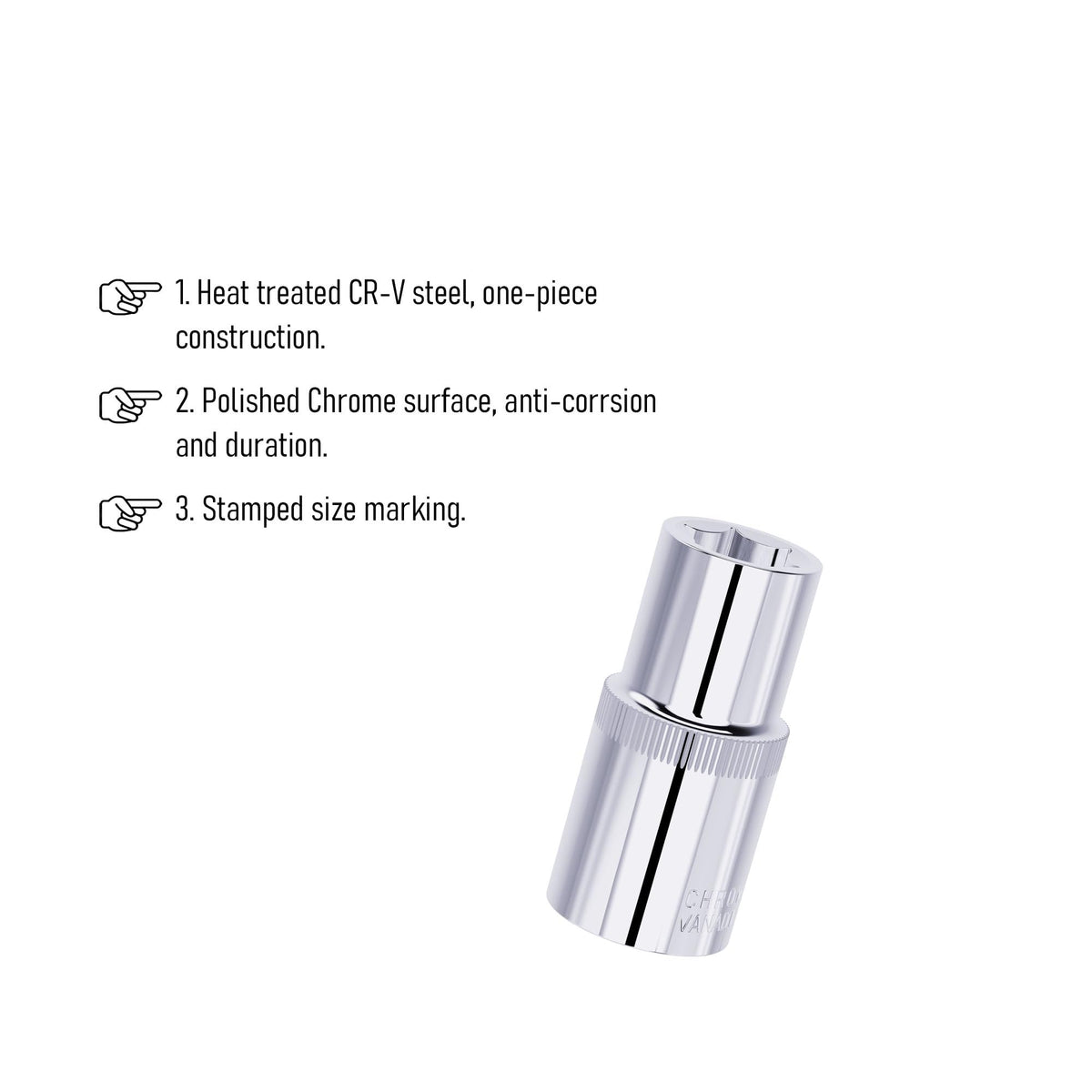 LinkMejor 2 stk 5.5mm dyb sokkel, 1/4" aksel, 6-punkt
