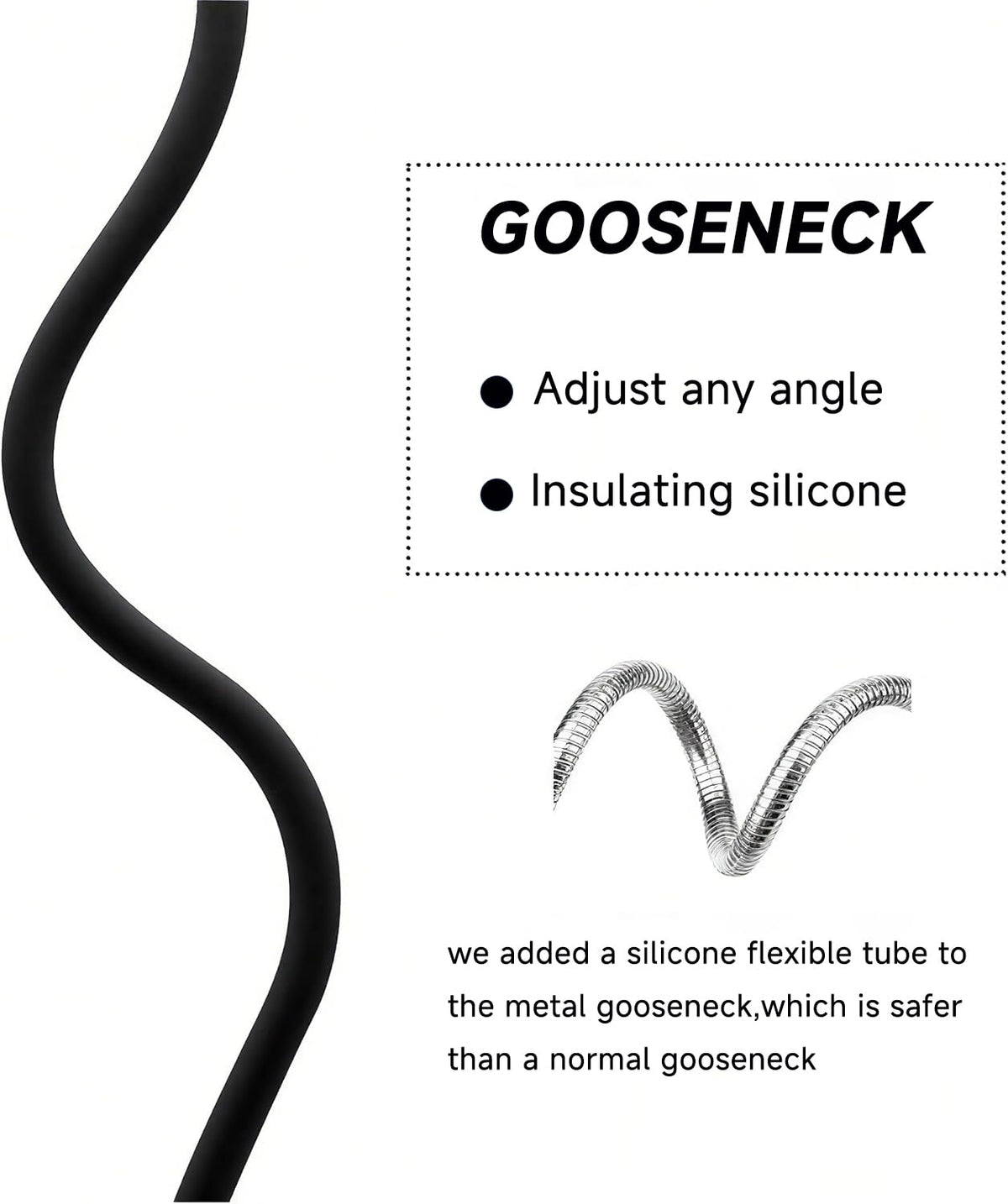 Rechargeable Work Light Magnetic Machine Flashlight 360° Flexible Gooseneck