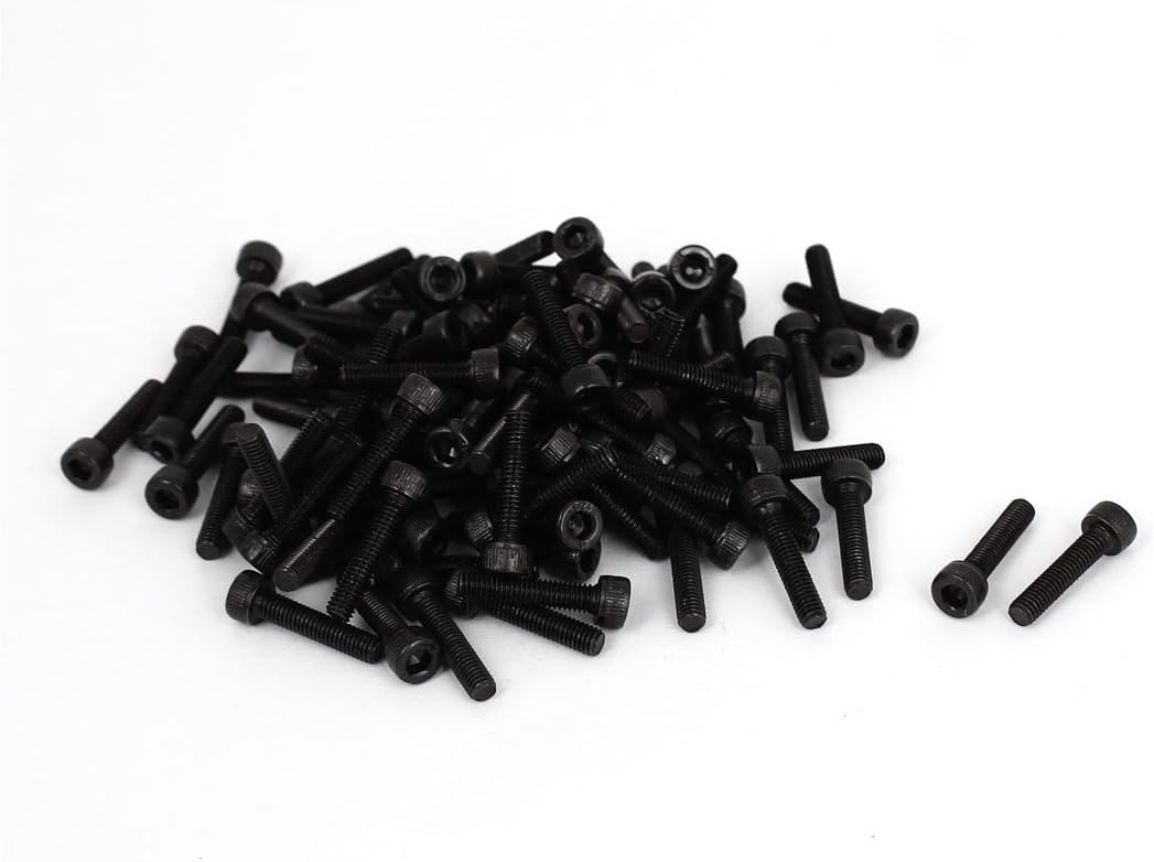 M3x14mm Screw Cap Point Hex Socket Screws Bolts 100Pcs