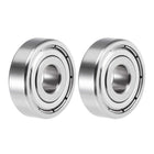 S6200ZZ Deep Groove Ball Bearings 10mm x 30mm x 9mm Double Shielded Stainless Steel 2pcs