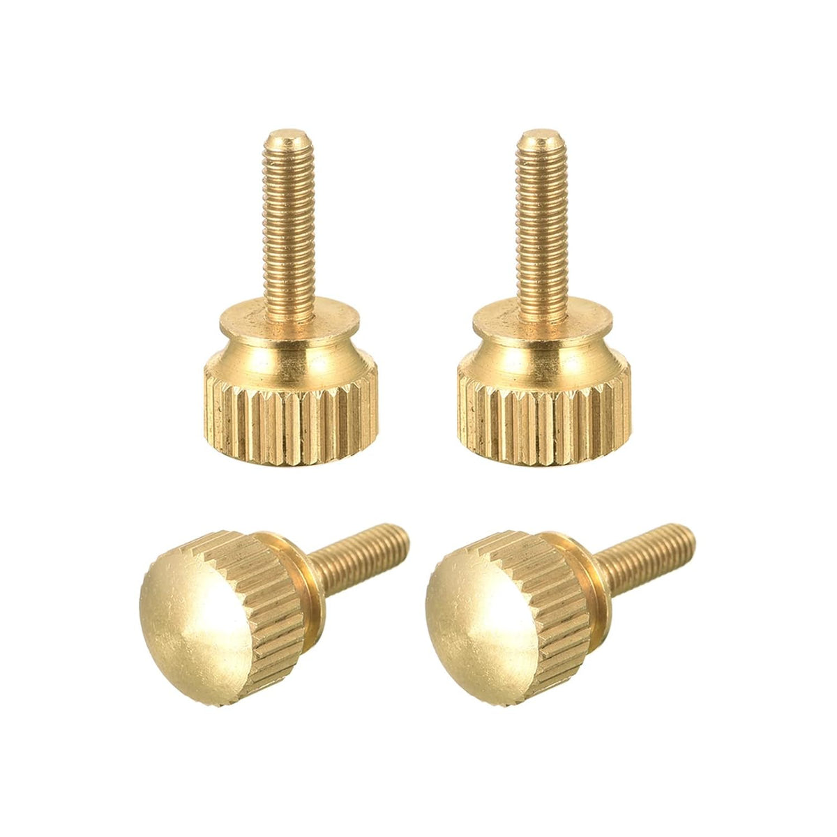 4Pcs Knurled Thumb Screws, M3x10mm Brass Shoulder Bolts Stepped Grip Knobs Fasteners for PC, Electronic, Mechanical