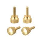4Pcs Knurled Thumb Screws, M3x10mm Brass Shoulder Bolts Stepped Grip Knobs Fasteners for PC, Electronic, Mechanical