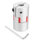 D40 L66 14mm to 14mm Flexible Plum Shaft Coupling Aluminum Motor Connector Flexible Spider Coupler for 3D Printer CNC Machine and Servo Stepper Motor (Silver Tone/Red)