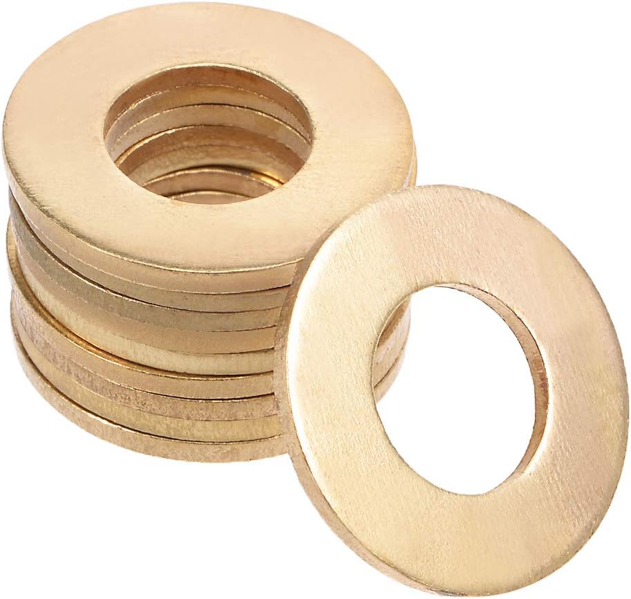 10Pcs 14.2mm x 28mm x 2mm Copper Flat Washer for Screw Bolt