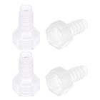 Polypropylene Hose Barb Fitting Coupler, 10mm Barb x G3/8 Female Thread Pipe Adapter, Translucent 4Pcs
