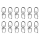 M5 Swivel Eye Double Ended Round Rotating Hoist Ring, 13/64 in Stainless Shackle Connector Bolts Eye to Eye 12 Pcs