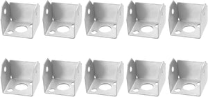 10 Pcs U Bracket for 1.38 Panels, 31 x 35 x 31mm Metal U Shaped Fasteners Brackets for Guardrail or Partitions Connection, Silver