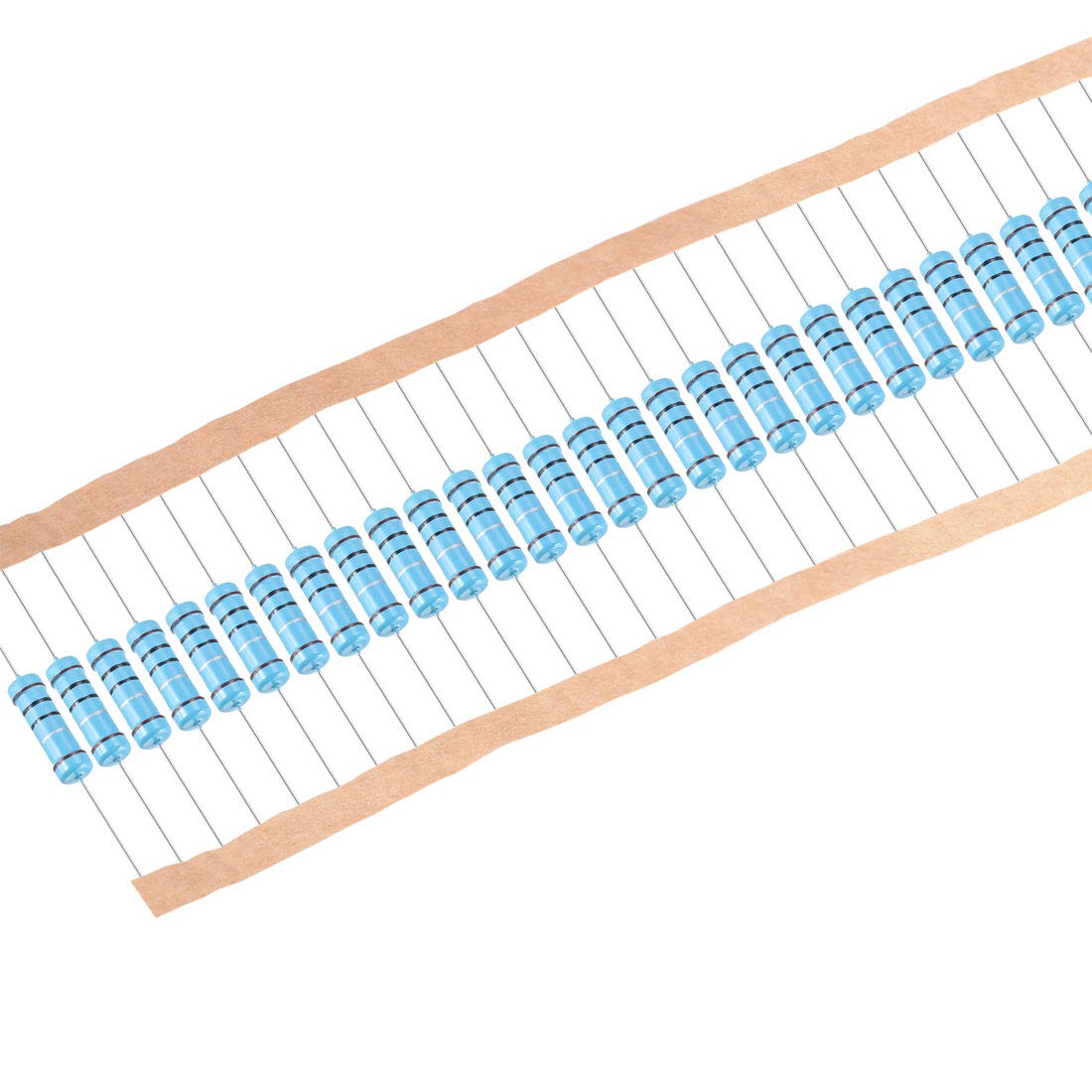 30Pcs 1 Ohm Resistor, 2W 1% Tolerance Metal Film Resistors, Lead, 5 Bands for DIY Electronic Projects and Experiments