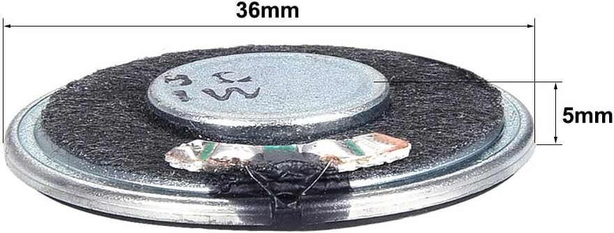 1W 8 Ohm DIY Speaker 36mm Bentuk Bulat Pengganti Speaker 2pcs
