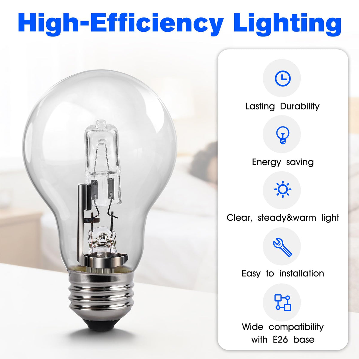Lampadine a卤素 Incandescenza A19 120V 43W Lampadina a卤素
