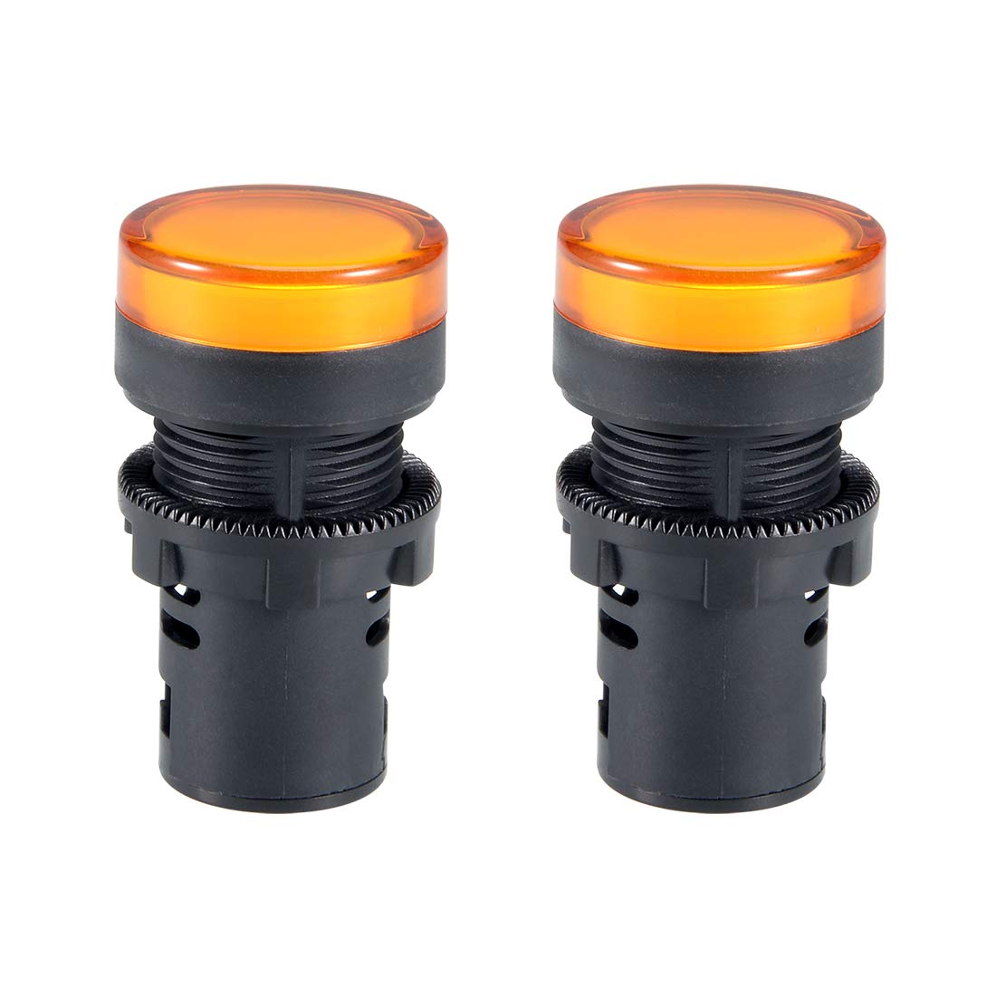 2 ตัว ไฟหนดแสงแดง AC/DC 110V, 22mm ติดเพลิง, สำหรับเพลิงควบคุมไฟฟ้า, HVAC, โครงการ DIY