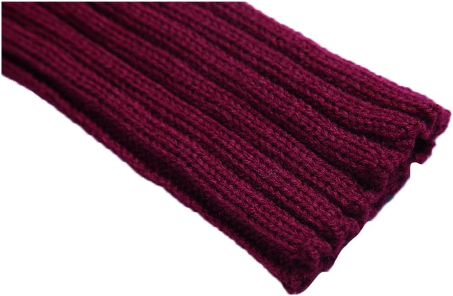 Kvinders knitted design solid varme tykke knehøj længde ribbed lårvarmere