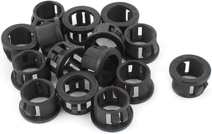 15pcs Black Cable Hose Harness Snap in Bushing Plugs Grommet 12mm Dia