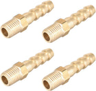 Brass Fitting Connector Metric M8-1 Male to Barb Fit Hose ID 6mm 4pcs