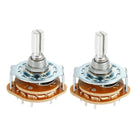 16Pin 4P3T 4 Pole 3 Position Selectable Single Deck Band Selector Rotary Switch 2Pcs