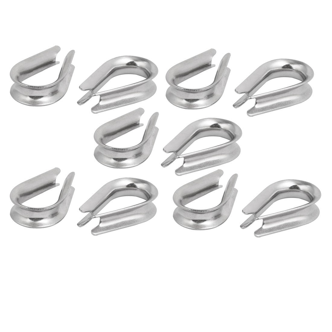 8mm 5/16inch Standard Stainless Steel Wire Rope Cable Thimbles 10 Pcs