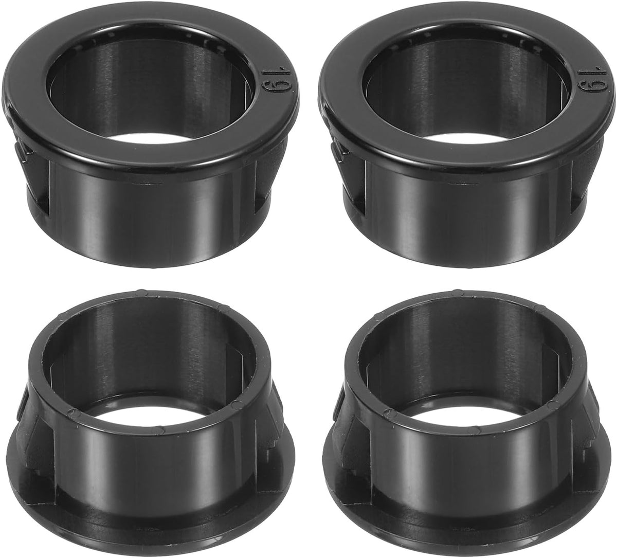 18 Pcs Cable Snap Bushing Grommet, 3/4" Mounting Dia Black Round Nylon Snap in Cable Grommet Protector, Plastic Cable Hole Grommets for Wiring