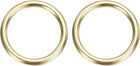 2Pcs H59 Brass O Ring, 1.97" OD. 1.57" Thickness Brass Seamless Welded Circle Loop Round Ring Buckles for Luggage Webbing Craft DIY Decoration Accessories, Gold Tone