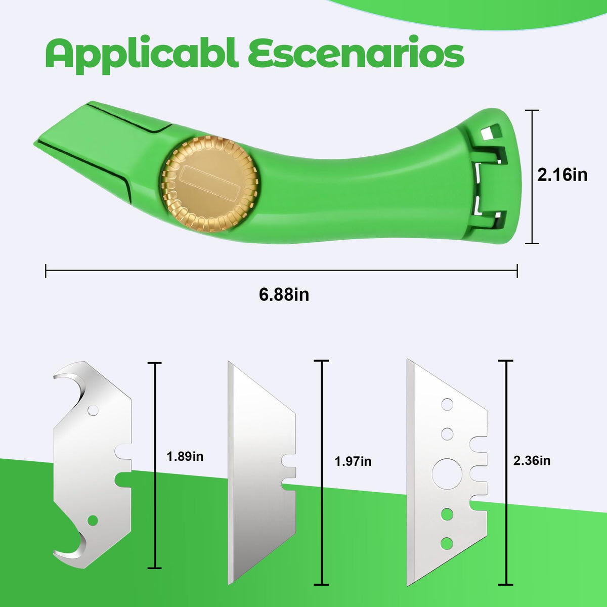 1-Pack Yeşil Sabit Kanatlı Çatı Makası,LinkMejor Navajas para Roofing