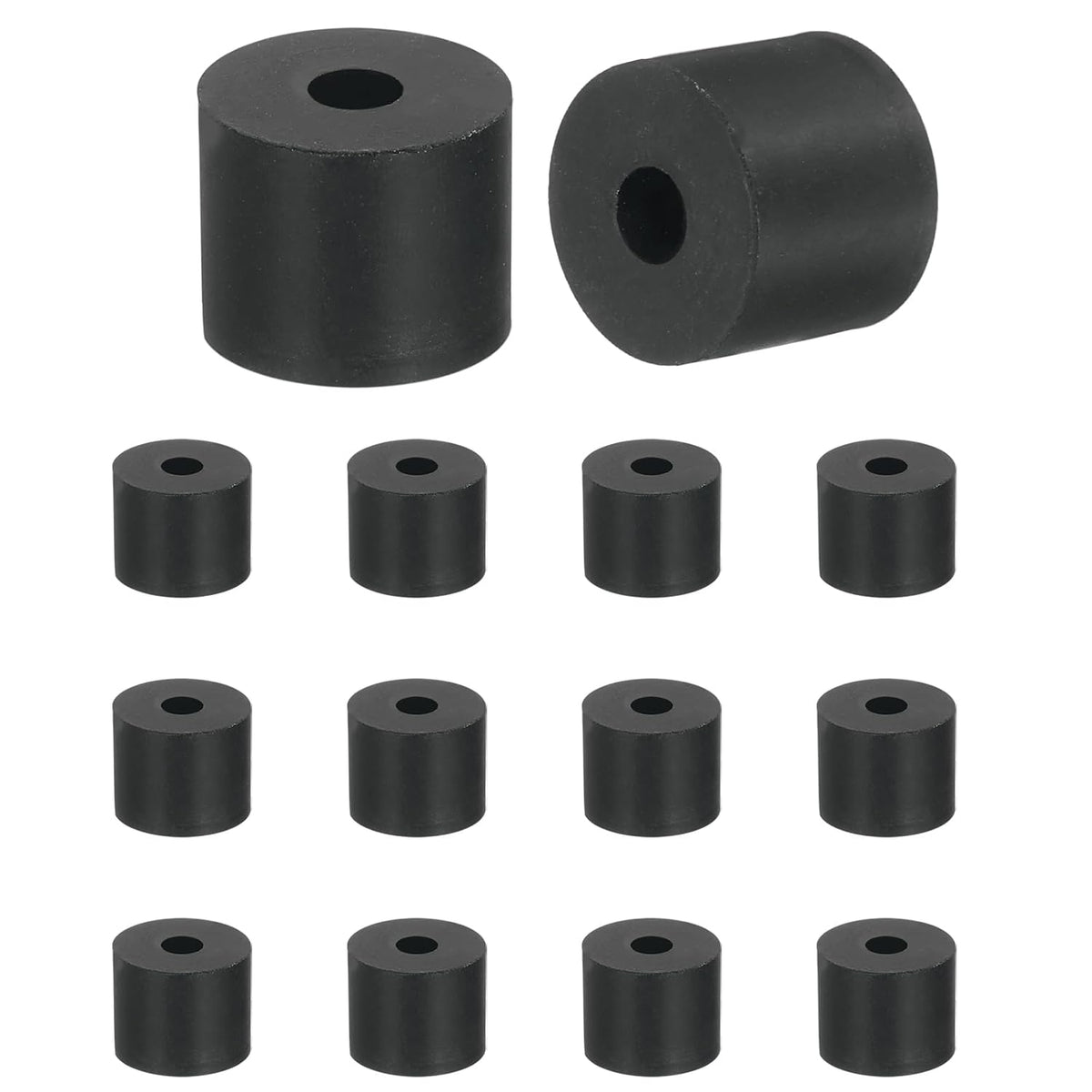 14 Pcs Multi Purpose Rubber Spacer, 0.2" OD x 0.7" ID x 0.6" Thickness Anti-Vibration Isolation Rubber Bushings Grommets Spacers Washers for Home Cars Boat Accessories (Black)