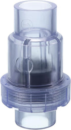 UPVC Check Valve, 32mm ID Single Union Check Valve Fit 1" OD Pipe DN25 Slip Swing No-return Valve for Backflow Prevention, Clear