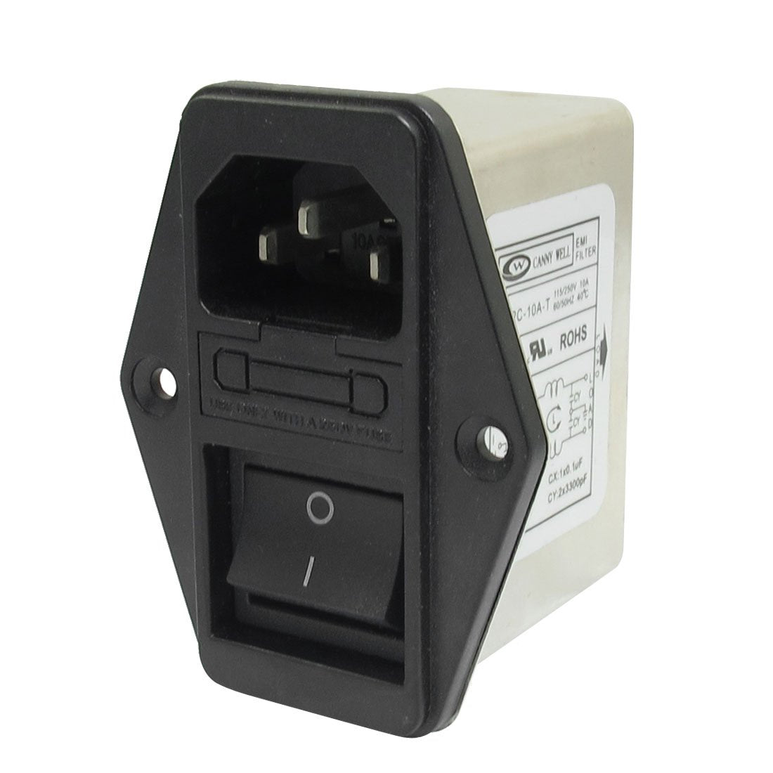 A13031400ux0389 Solder Lug Terminals IEC 320 C14 EMI Filter, Boat Switch, Fuse Holder