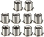 M6 x 1mm Pitch Hex Head Carbon Steel Blind Hole Self Clinching Standoff Nuts, Pack of 10