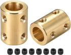 6mm to 10mm Bore Rigid Coupling Set Screw L22XD16 Copper,Shaft Coupler Connector,Motor Accessories,2pcs