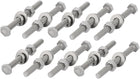 10 Set 304 Stainless Steel 1/4"-20 Thread 3" Length Hex Bolt Kit w Washer Nut