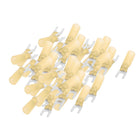 a16033100ux1559 50 Pcs HSV5.5-5 Heat Shrink Electrical Connectors Shrinkable Wire Solder Fork Terminals AWG 43079 Yellow