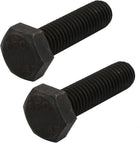 8.8 Grade M10x35mm Full Threaded Left Hand Thread Hex Head Bolt Black 2pcs